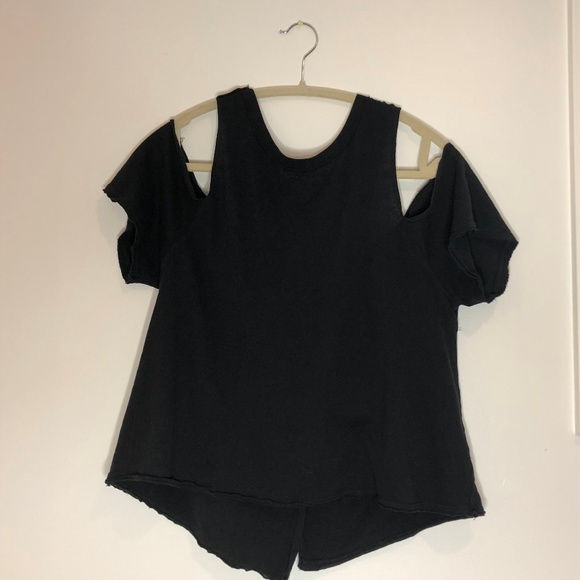 NWT Free People Taurus Tee Cold Shoulder Top Sm - Picture 2 of 6